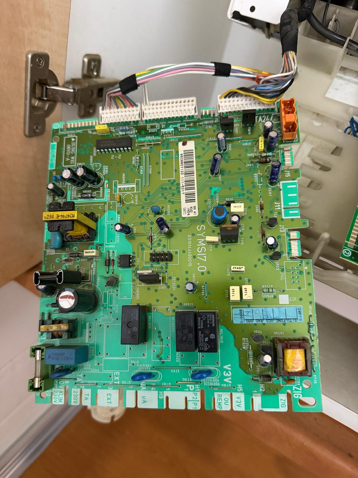 Placa base de caldera